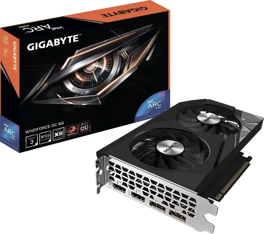 Видеокарта Gigabyte Intel Arc A380 Windforce OC GV-IA380WF2OC-6GD – фото товара