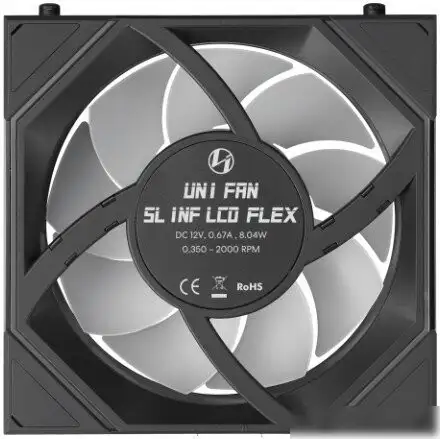 Вентилятор для корпуса Lian Li Uni Fan SL-INF LCD Flex 120 12SLIND1F1B G9F.12SLIND1F1B.R0 – фото товара