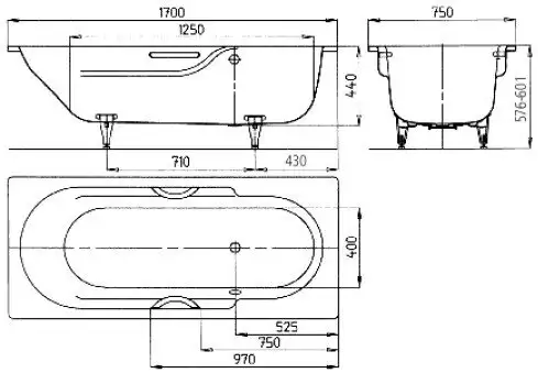 Ванна Kaldewei Rondo Star 170x75 221600010001 - фото товара