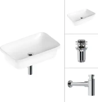 Умывальник Lauter 21370 + клапан 21190CH + сифон 21635CH (хром) - изображение в каталоге
