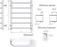 Полотенцесушитель Gloss & Reiter Terra Л.50x80.Т6 (1/2") - фото товара