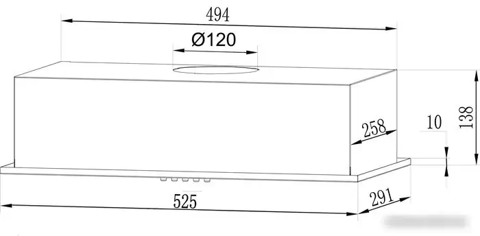 Кухонная вытяжка LEX GS Bloc Light 600 (черный) - фото товара