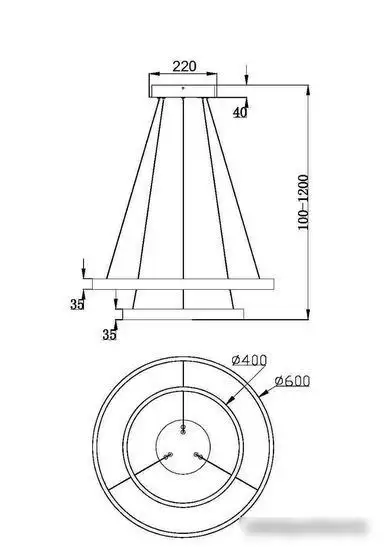 Подвесная люстра Maytoni Rim MOD058PL-L55BS3K – фото товара