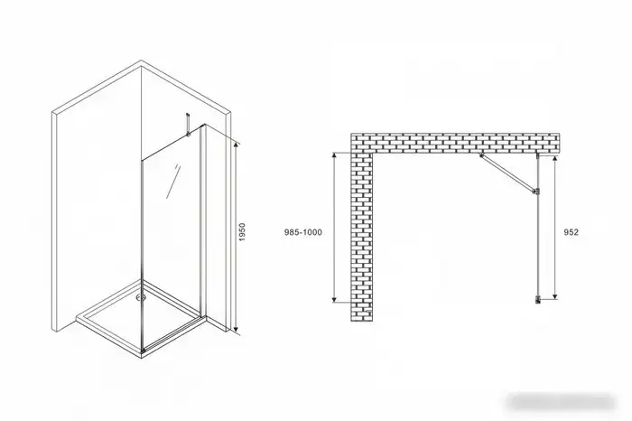Душевая стенка Abber Zart S101 - фото товара