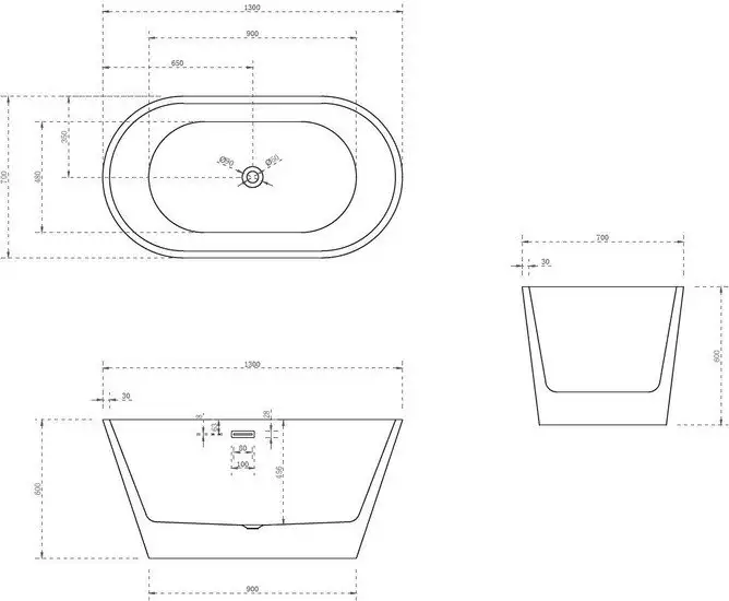 Ванна Abber 130x70 AB9203-1.3 - фото товара