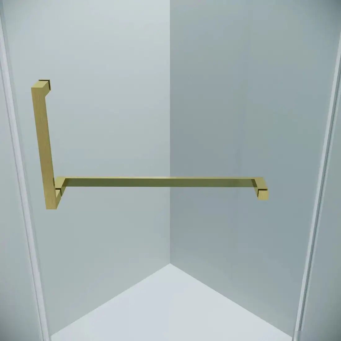 Душевой уголок Grossman Pragma 100x100x195 302.K33.03.1010.32.00 (золото сатин/прозрачное стекло) - фото товара