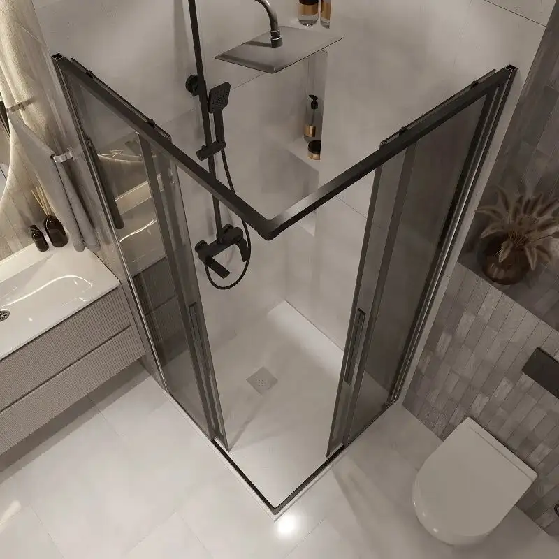 Душевой уголок Niagara NG-2822-34BLACK 80x80x195 (черный матовый/тонированное стекло) - фото товара