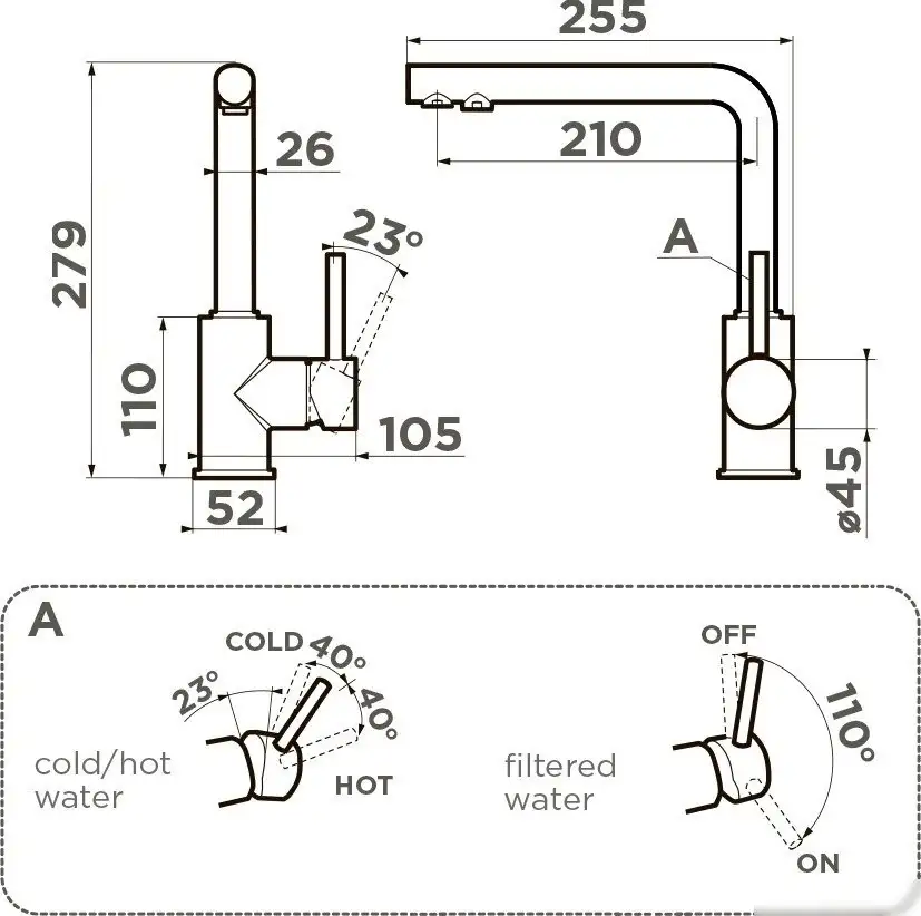 Смеситель Omoikiri Nakagawa 2 Plus-ES (эспрессо) - фото товара