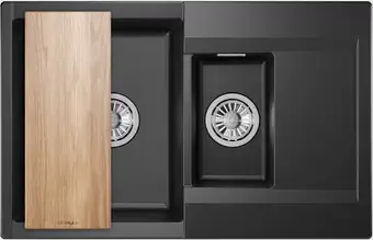 Кухонная мойка Granula ES-7808 (шварц) - изображение в каталоге