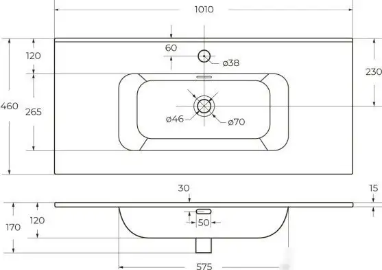 Умывальник Cezares CZR-8095-100 - фото товара