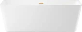 Ванна Wellsee DeSire 175,5x76 231503004 (отдельностоящая ванна белый глянец, экран, ножки, сифон-автомат золото) - изображение в каталоге
