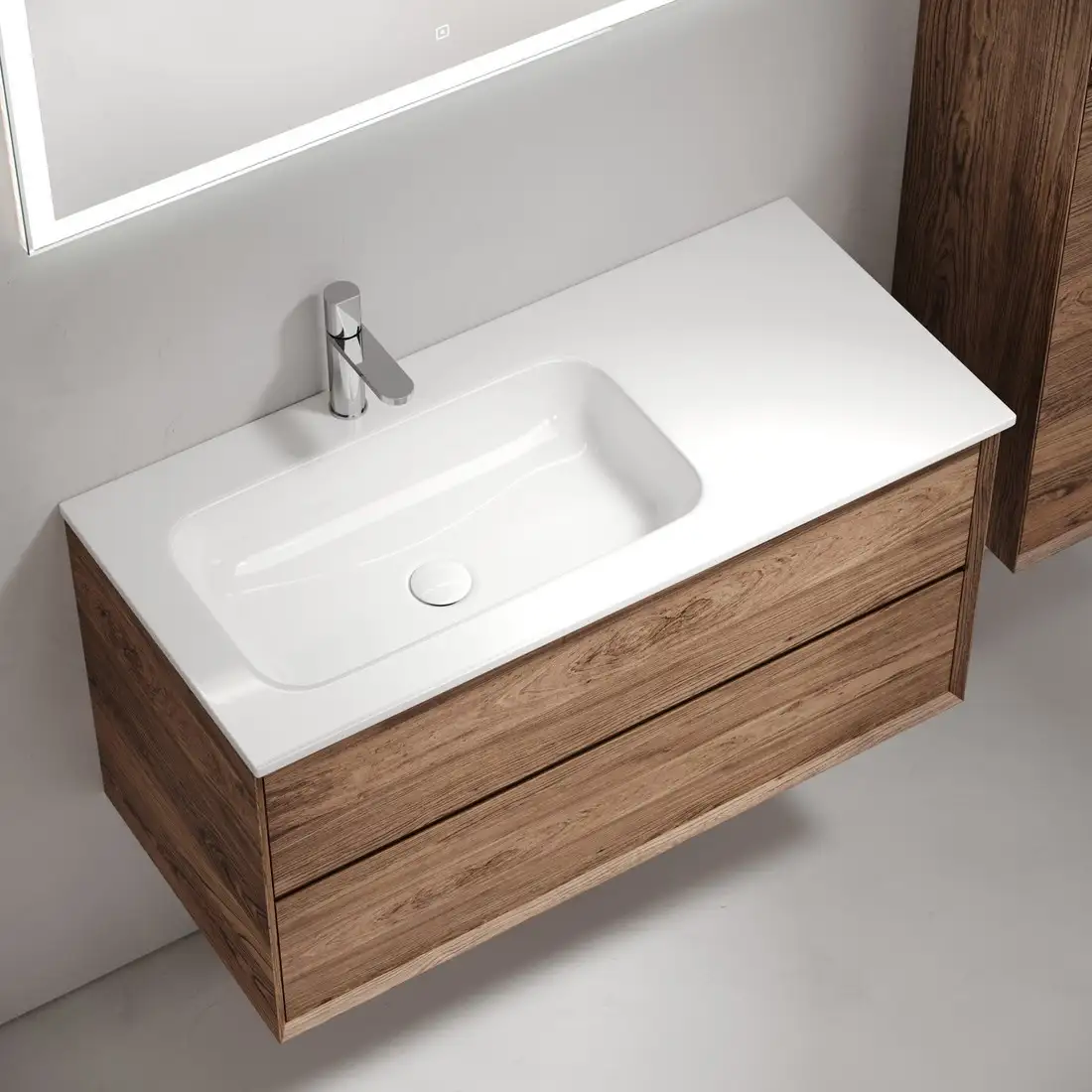 Sancos Тумба под умывальник Marmi 2.0 MR2.0100LECH (левая, дуб чарльстон) – фото товара