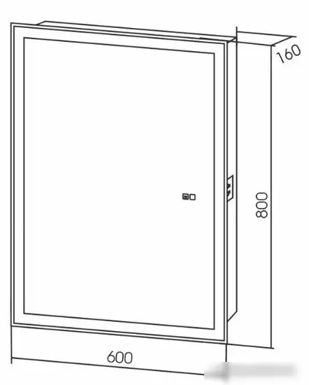 Silver Mirrors Шкаф с зеркалом Киото-2 60 L LED-00002679 – фото товара