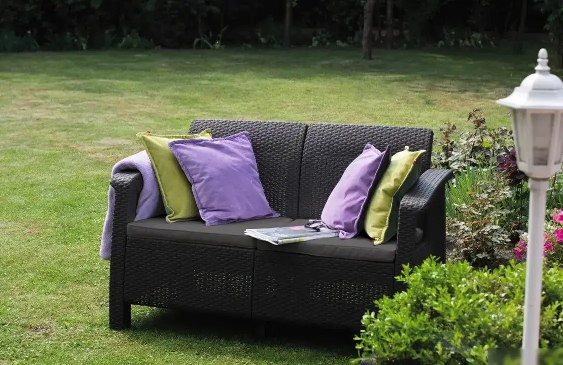 Садовый диван Keter Corfu II Love Seat 258946 (коричневый) – фото товара