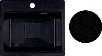 Кухонная мойка Marblan Comfort 48 (черный, с сифоном) - изображение в каталоге