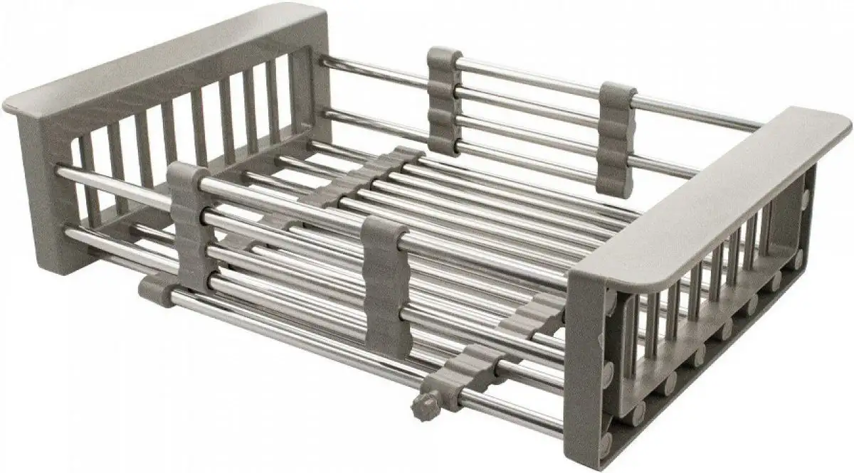 Кухонная мойка Schtoff Best Decor Silver 4550 + коландер KR-1 GREY + дозатор SD-1 GREY - фото товара