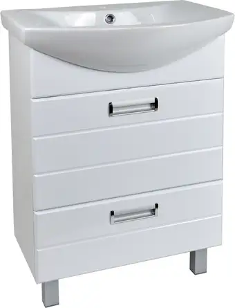 Doratiz Тумба Вега 60 с двумя ящиками под умывальник Балтика 60 (белый) – изображение в каталоге