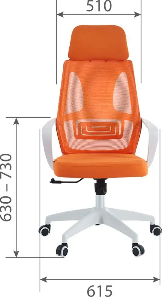 Офисное кресло CHAIRMAN CH636 (ткань, белый пластик/светло-серый) – фото товара