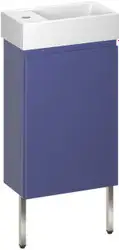 Wellsee Тумба под умывальник 3 в 1 WC Area 221804004 (тумба/матовый синий, раковина/глянцевый белый, ножки/нержавеющая сталь) – изображение в каталоге