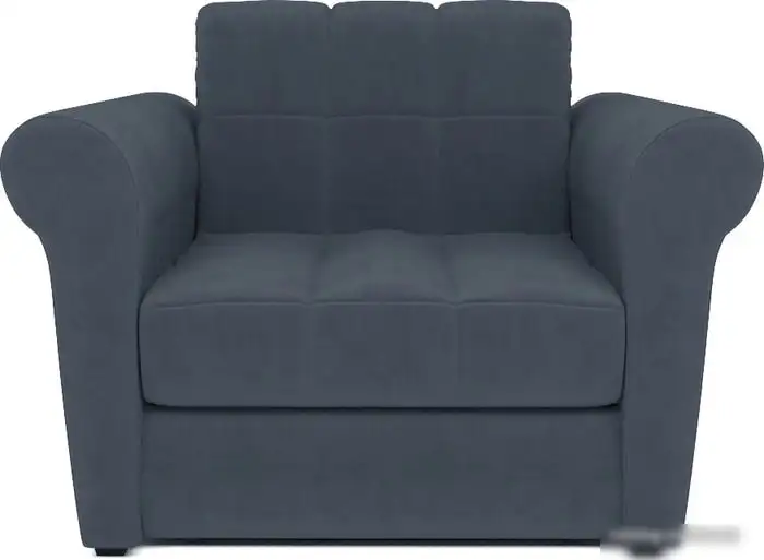 Кресло-кровать Мебель-АРС Гранд (велюр, серо-синий НВ-178/26)