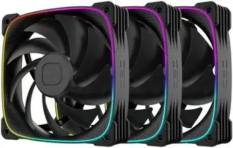 Комплект вентиляторов для корпуса Geometric Future Squama 3003B-12 Triple Pack (черный) – изображение в каталоге