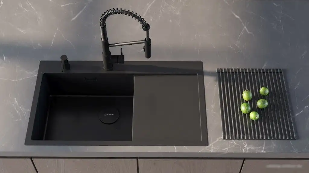 Кухонная мойка Omoikiri Akisame 86-GB-R Side (графит) - фото товара