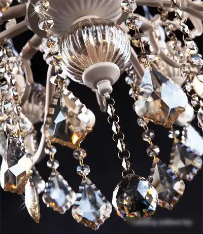 Подвесная люстра Евросвет 3281/8 белый с золотом/тонированный хрусталь – фото товара