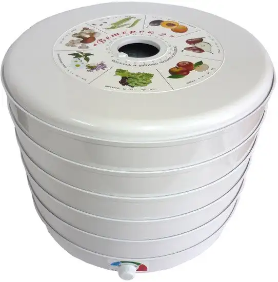 Сушилка для овощей и фруктов Спектр-Прибор Ветерок-2 ЭСОФ-0,6/220 (5 поддонов, белый) - фото товара