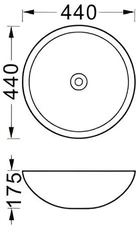 Умывальник Aquatek AQ5354-MB (матовый черный) - фото товара