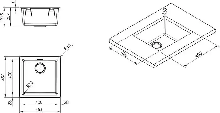Кухонная мойка Smeg VZP45CT - фото товара