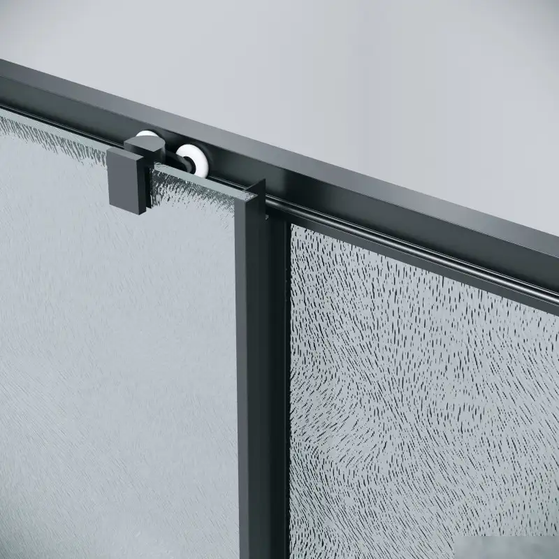 Душевая дверь Grossman Cosmo 130x195 100.K33.02.130.21.02 (черный матовый/стекло шиншилла) - фото товара