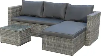 Набор садовой мебели Garden Story Окланд GS004 (ротанг серый/серый) – изображение в каталоге