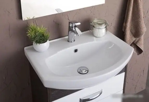 Aquanet Тумба Грейс 60 с умывальником Элеганс 600 (дуб кантербери/белый) – фото товара