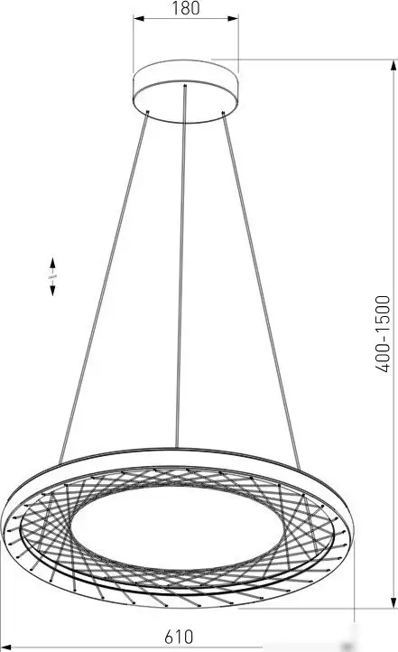 Подвесная люстра Евросвет 40024/1 LED (серый) – фото товара