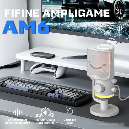 Микрофон FIFINE AM6 (белый) – фото товара