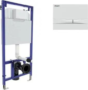 Инсталляция для унитаза Visam Slim 525 с кнопкой F1 EX-040250 (белый) - изображение в каталоге