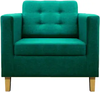 Интерьерное кресло Brioli Дилли клетка Д (J16/азур/опоры светлые)