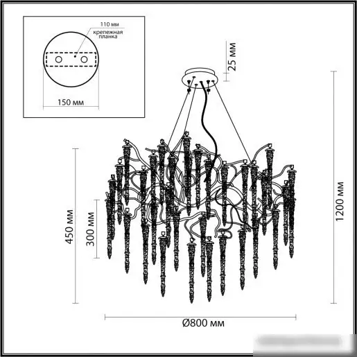 Подвесная люстра Odeon Light Banche 5004/14 – фото товара