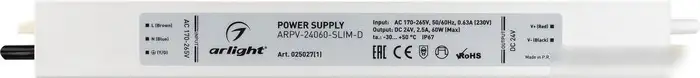 Блок питания Arlight ARPV-24060-SLIM-D 025027(1) – фото товара