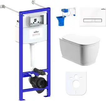 Унитаз Lavinia Boho Relfix Bell Pro Rimless 7 в 1 87050129 (белое стекло) - изображение в каталоге