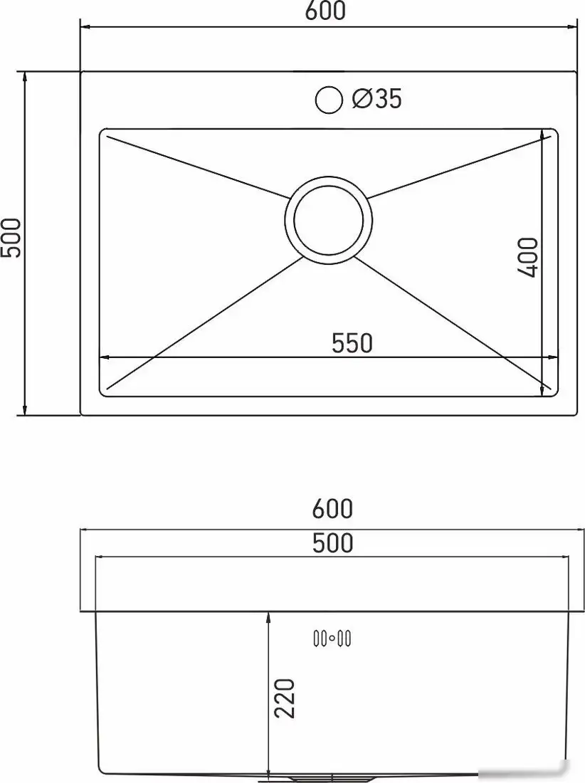 Кухонная мойка Mixline Pro 555134 (черный графит, с сифоном) - фото товара