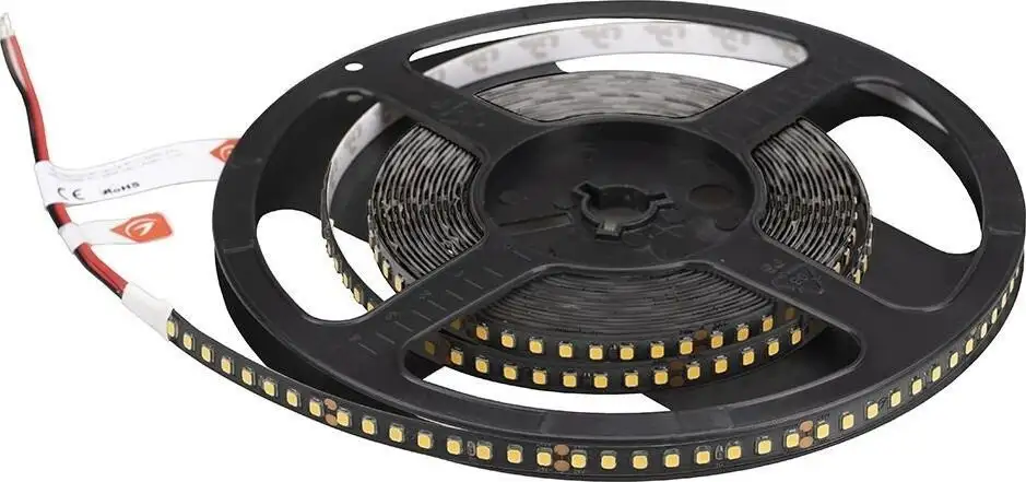 Светодиодная лента Arlight 12W/m 160Led/m 2835SMD теплый белый 5M RT-A160-BLACK-8mm 24V Warm3000 029426(2) – фото товара