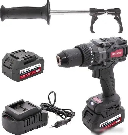 Ударная дрель-шуруповерт Thorvik BBID12160 (с 2-мя АКБ, кейс) – фото товара