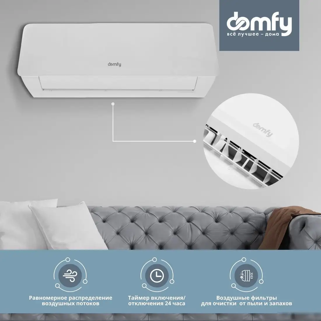 Кондиционер Domfy DCW-AC-07-1i - фото товара