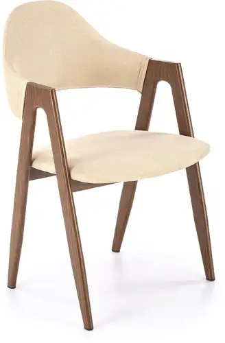 Стул с подлокотниками Halmar K344 (бежевый/коричневый) – изображение в каталоге