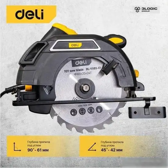Дисковая (циркулярная) пила Deli DL-YJ185-E1 103011 – фото товара