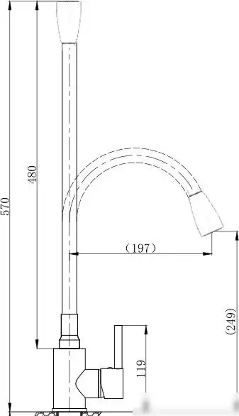 Смеситель Boch Mann MIA GR BM10422 - фото товара