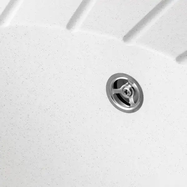 Кухонная мойка Saniteco Pura (белый с сифоном) - фото товара