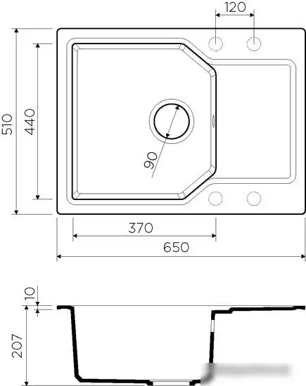 Кухонная мойка Omoikiri Yonaka 65 SA - фото товара
