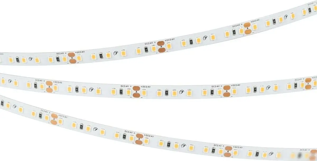 Светодиодная лента Arlight 6W/m 120Led/m 2835SMD золотой 5M RT-A120-8mm 24V Gold 043385 – фото товара